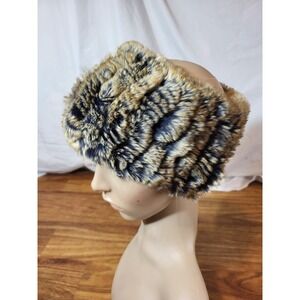 Diana Rosh Brown & Black Rabbit Fur Headband